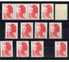 France - n°2376 - 2,20 Liberté - Variétés dont chien courant sur bande de 3