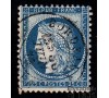 France - n°  60C - 25c bleuType III - Cérès dentelé.