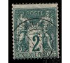 France - n°  62 - 2c vert - Type Sage.
