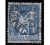 France - n°  79 - 25c bleu - Type Sage.