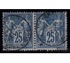 France - n°  79 - 25c bleu en paire - Type Sage.