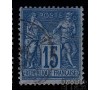 France - n°  90 - 15c bleu - Type Sage.