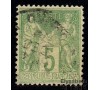 France - n° 102 - 5c vert-jaune - Type Sage.