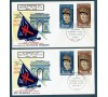 Nouvelles-Hébrides - n° 304/307 - Général de GAULLE -  Série complète sur 2 FDC