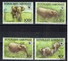 Gabon - n° 640/643 - WWF - Eléphants **