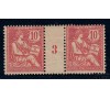 France - n° 124* - Mouchon 10c rose - Millésime 3.