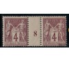  France - n° 88*- Type Sage 4c lilas-brun - Millésime 8