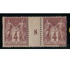 France - n°  88*- Type Sage 4c lilas-brun - Millésime 8