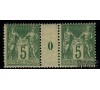 France - n° 102 - Type Sage - Millésime 0 - 5c vert Type 1.