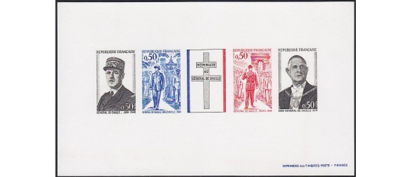 France - n°1695/1698 - De Gaulle - Epreuve collective.