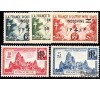 Indochine - n° 296/300** - France d'Outremer et Maréchal Pétain