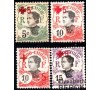 Indochine - n°  65//68 - Croix-Rouge 1914-1915.