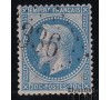 France - n&deg; 29B - 20c bleu - Empire laur&eacute; - GC 336 Basson s/Yonne.