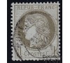 France - n°  50 - 1c vert-bronze - Cérès dentelé.