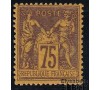 France - n°  99 - 75c  violet s/orange - Type Sage.
