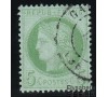 France - n° 53 - 5c vert sur azuré - Cérès dentelé. 