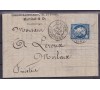 France - n° 60c - Cérès 25c bleu - Lettre à en-tête "CLAUDE LAFONTAINE..." - Charleville pour Morlaix 10 août 76. Luxe.