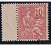 France - n&deg; 112 - Mouchon 10c  rose - Type I.