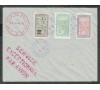 Madagascar - Lettre SERVICE EXCEPTIONNEL par AVION de 1936 - Tananarive - n° 99 - 127 - 131