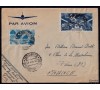 Cote des Somalis - n°PA 13 et 234 sur lettre pour Paris 20.12.47. 