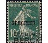 France - n°159 - CI-3 - Spécimen - Semeuse 10c vert.