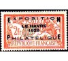 257A - Exposition le Havre de 1929 -  surcharge sur le 2f Merson