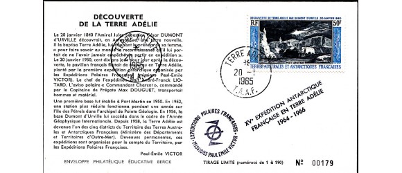 T.A.A.F. - n°PA  8 - Découverte de la Terre Adélie