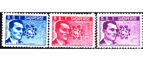 Albanie - n° 504/506 - Frédéric Joliot Curie.