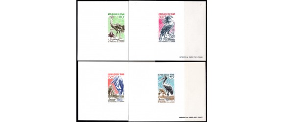 Tchad - n° 492/495 -  Série Oiseaux.