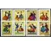 Pologne - n°1801/1808 - Danses et costumes régionaux.