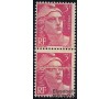 France - n° 716 - 3 F Gandon - Raccord sur les 2 timbres.
