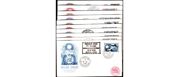 Série Coloniale - 1958 - Droits de l'Homme - 11valeurs - Série FDC complète.