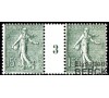France - n° 130 - 15c vert semeuse lignée - Millésime 3.