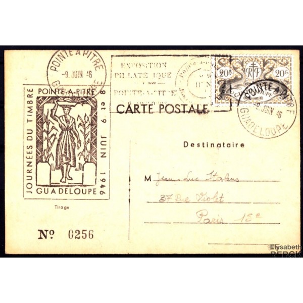 Carte maximum v9 - n° 940 - Journée du timbre 1953 - Le Comte d'Argenson - Nîmes