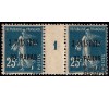 Levant - n° 32 - Semeuse - 3.30p/25c bleu - Millésime 1.