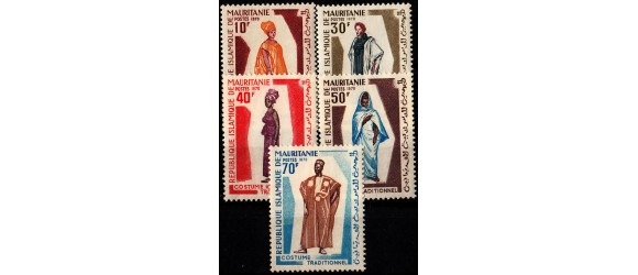 Mauritanie - n°286/290 - Costumes traditionnels.