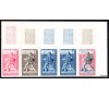France - n°1332 - Journée du timbre 1962 - Essais de couleur en bande de 5.