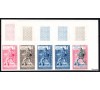 France - n°1332 - Journée du timbre 1962 - Essais de couleur en bande de 5.