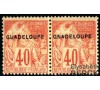 Guadeloupe - n° 24+24A - "Gnadeloupe" - Paire se tenant.