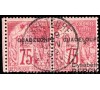 Guadeloupe - n° 25+25C - "Guadelonpe" - Paire se tenant.