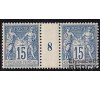 France - n° 101** -  Millésime  8 -  15c bleu papier quadrillé - Très bon centrage - Fraicheur postale.