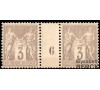 France - n°  87 - Type Sage - 3c gris - Millésime 6. 