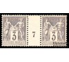 France - n°  87 - Type Sage - 3c gris - millésime 7.