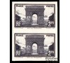 France - n° 258 - Arc de Triomphe -  Paire non-dentelée.