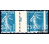 France - n° 140-1A - 25c Semeuse - Variété de piquage.