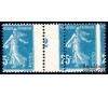 France - n° 140-1A - 25c Semeuse - Variété de piquage.