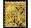 Gabon - n°  3 - Alphée Dubois - 25c sur 20c vert