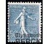 France - n° 161 - Semeuse 50c bleu fond ligné.