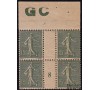 France - n°130 - 15c vert - millésime 8 papier GC