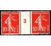 France - n° 138 - 10c rouge semeuse - millésime 3.